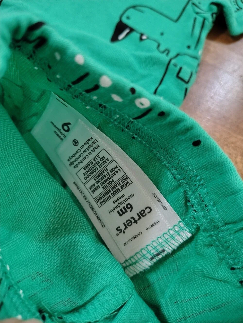Carter's Multi- Pajama Sets Safari Green, Shark Gray, Safari White, Shark Coral